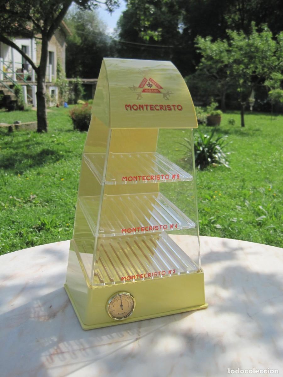 Coleccionismo: HUMIDOR EXPOSITOR PARA CIGARROS PUROS MONTECRISTO - CON HIGR&Oacute;METRO INCORPORADO