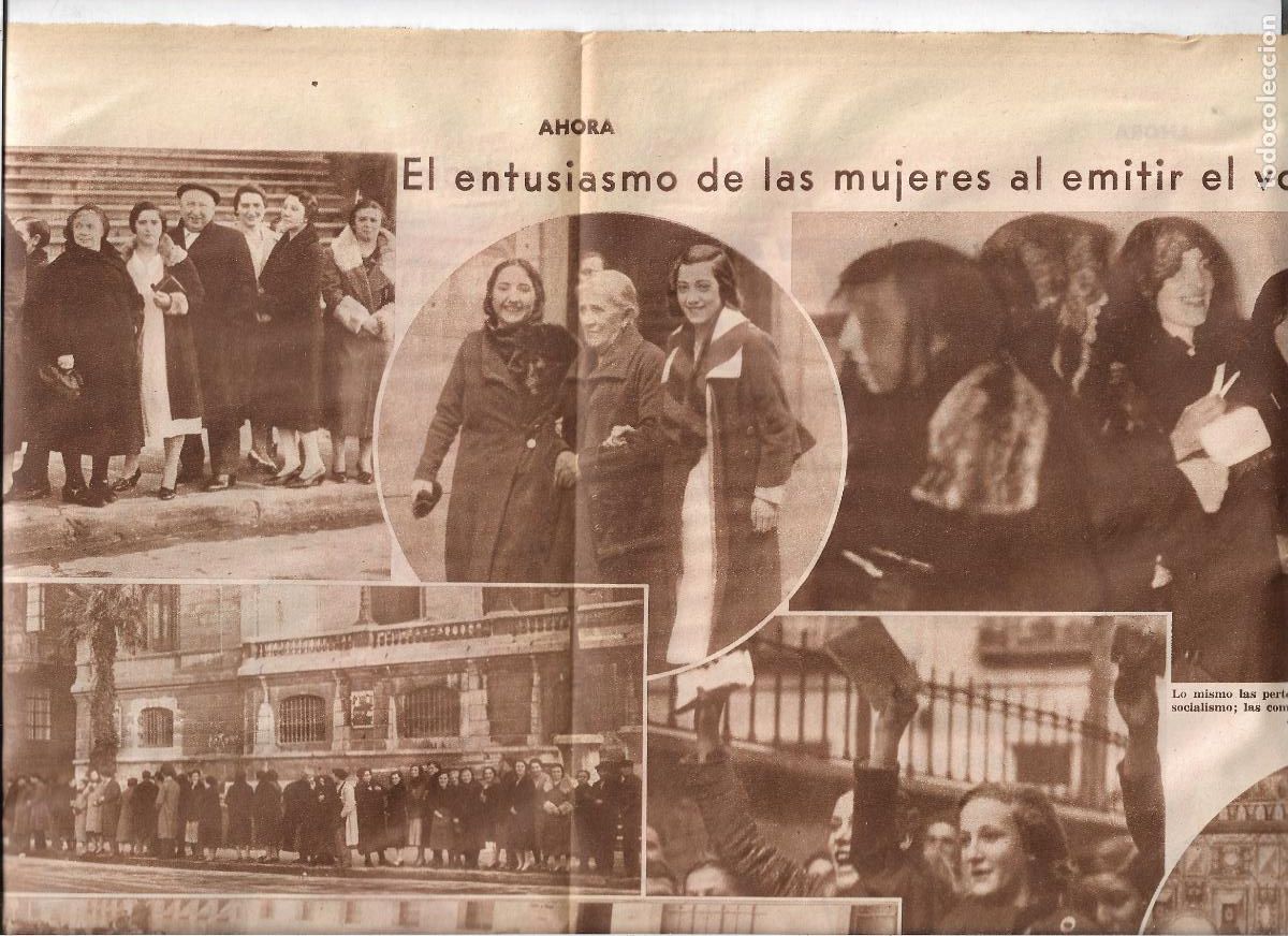 Coleccionismo: A&Ntilde;O 1933 RECORTE PRENSA ELECCIONES LAS MUJERES VOTAN POR PRIMERA VEZ ENTUSIAMO VOTO FEMENINO