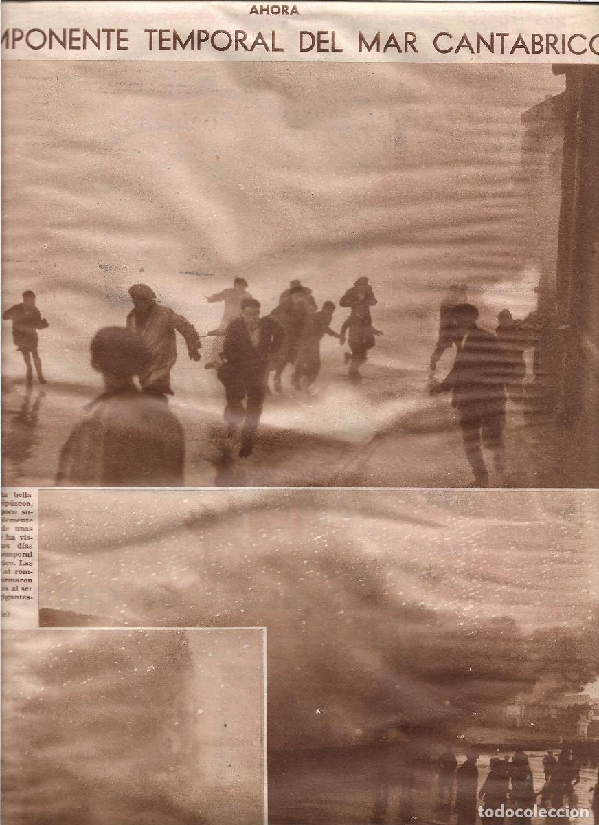 Coleccionismo: A&Ntilde;O 1933 RECORTE PRENSA SAN SEBASTIAN GALERNA IMPONENTE TEMPORAL DEL MAR CANTABRICO OLAS GIGANTES
