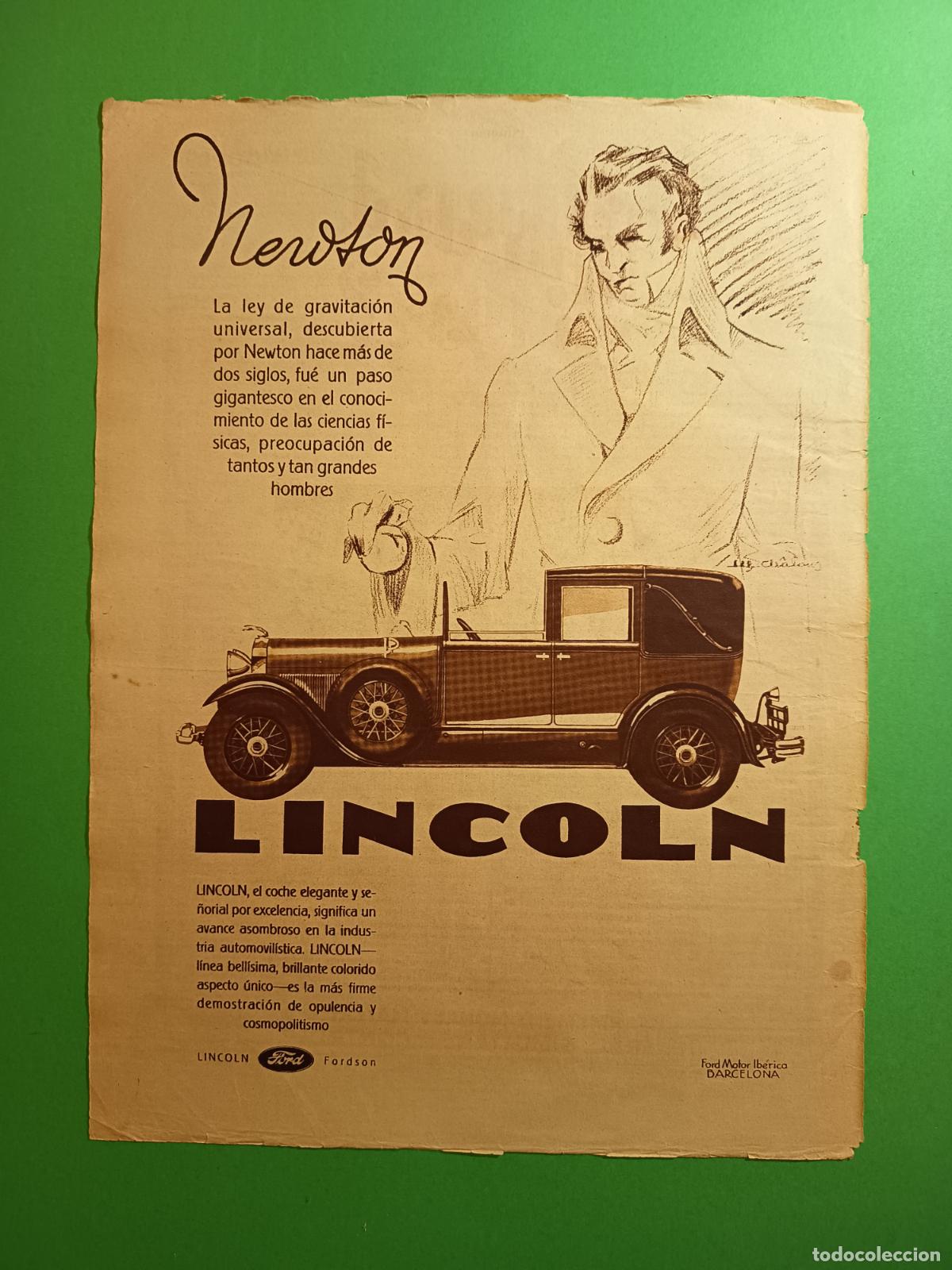 Coleccionismo: FORD LINCOLN NWETON - PORTADA - 29/11/1930