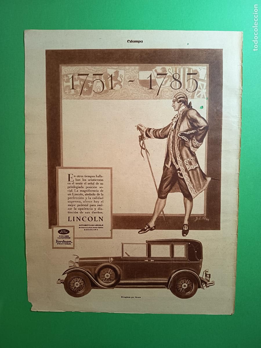 Coleccionismo: FORD LINCOLN BROUGHAM POR BRUNN 1751 1785 - PORTADA MISS MACACO - 11/03/1930