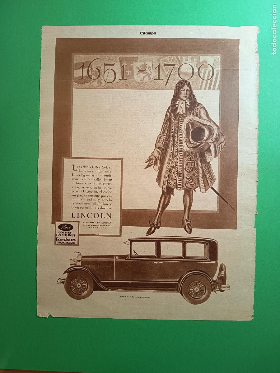 Coleccionismo: FORD LINCOLN LIMOUSINE SIETE PASAJEROS 1651 1700 - PORTADA CARMEN LARRABEITI - 25/02/1930