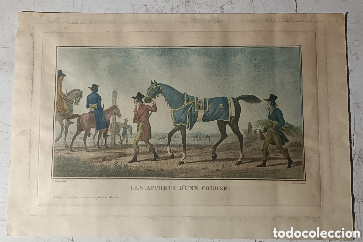 Coleccionismo: Lamina francesa de equitaci&oacute;n
