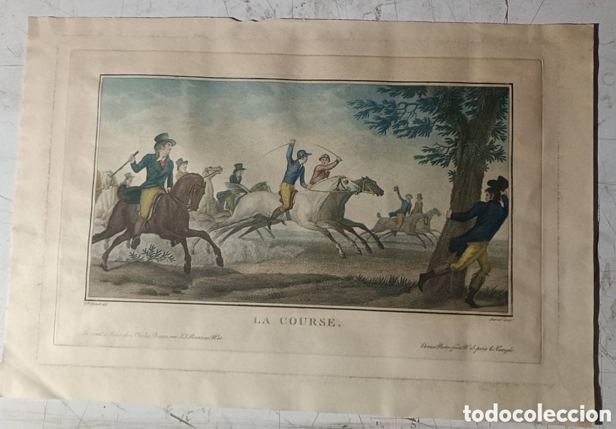 Coleccionismo: Lamina francesa de equitaci&oacute;n
