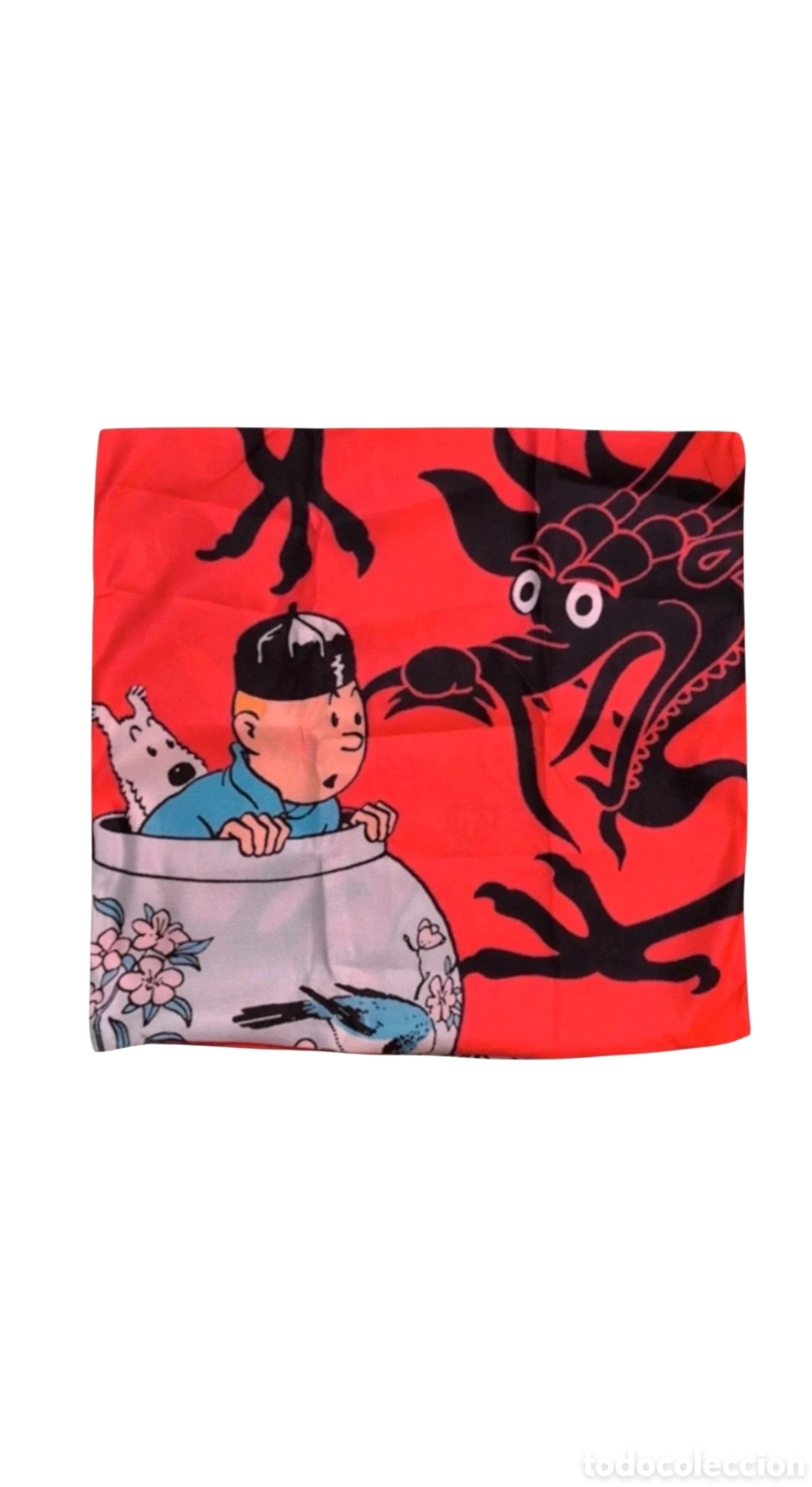 Coleccionismo: Funda de coj&iacute;n nueva a estrenar tintin el loto azul