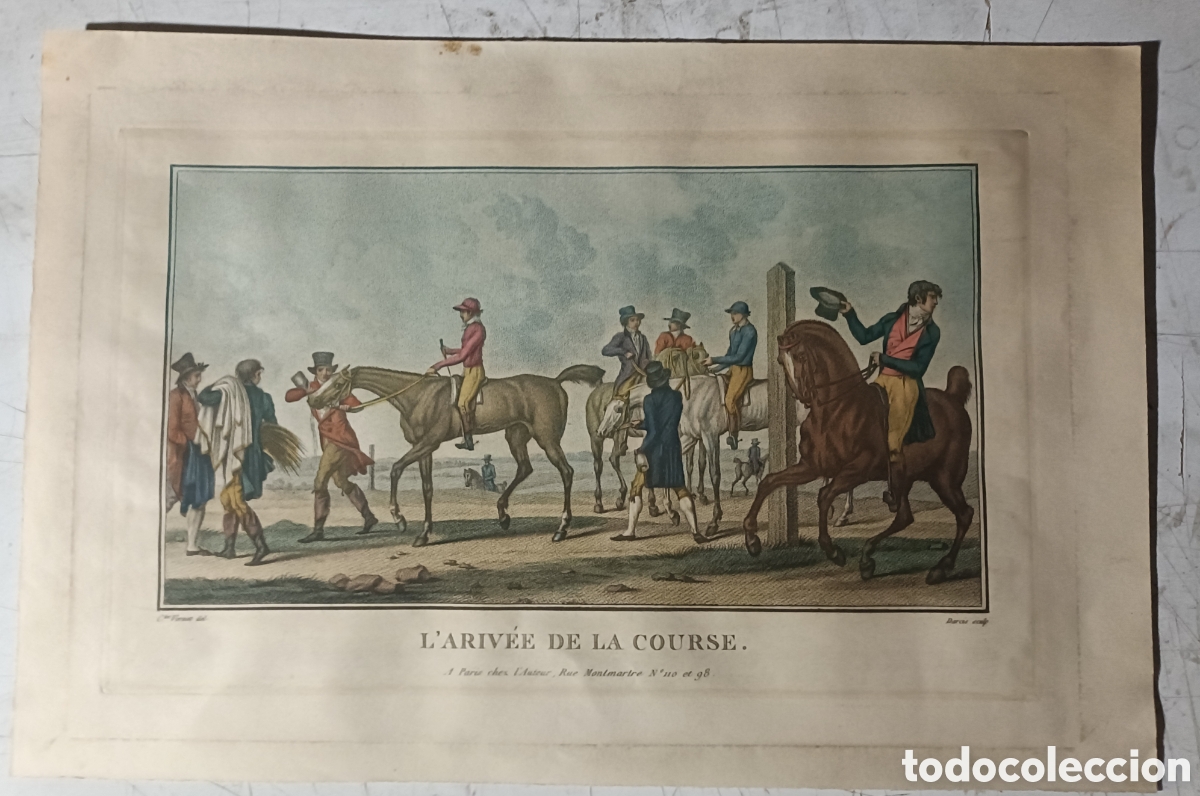 Coleccionismo: Lamina francesa de equitaci&oacute;n