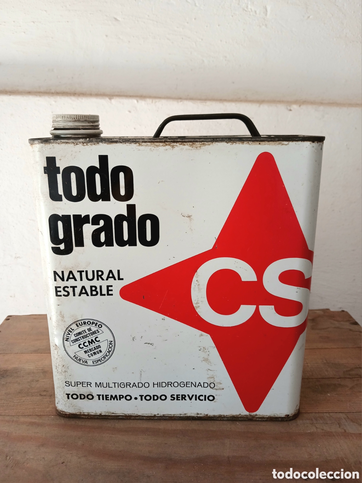 Coleccionismo: Latas de aceite vintage de la marca CS modelo Todo Grado