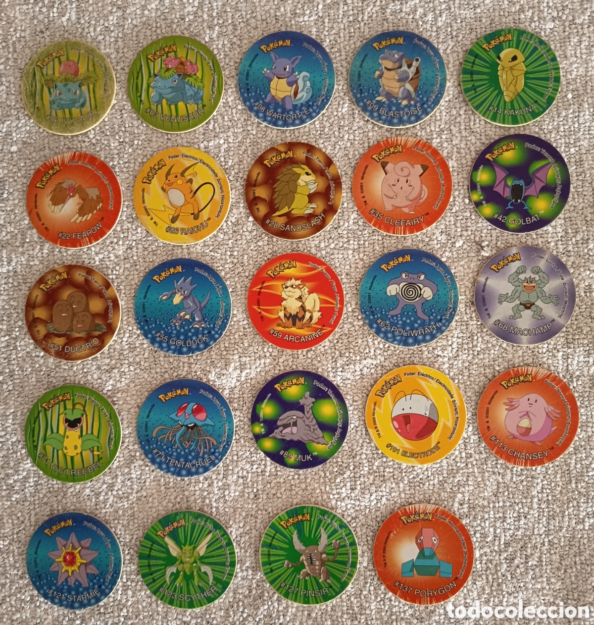 Coleccionismo: Tazos 2 Pokemon a&ntilde;o 2001