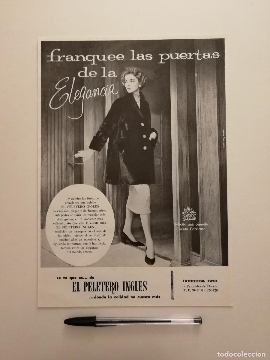 Coleccionismo: ANTIGUO ANUNCIO ACARTONADO -A4- EL PELETERO INGLES MODA PIELES - PUBLICIDAD LAMINA