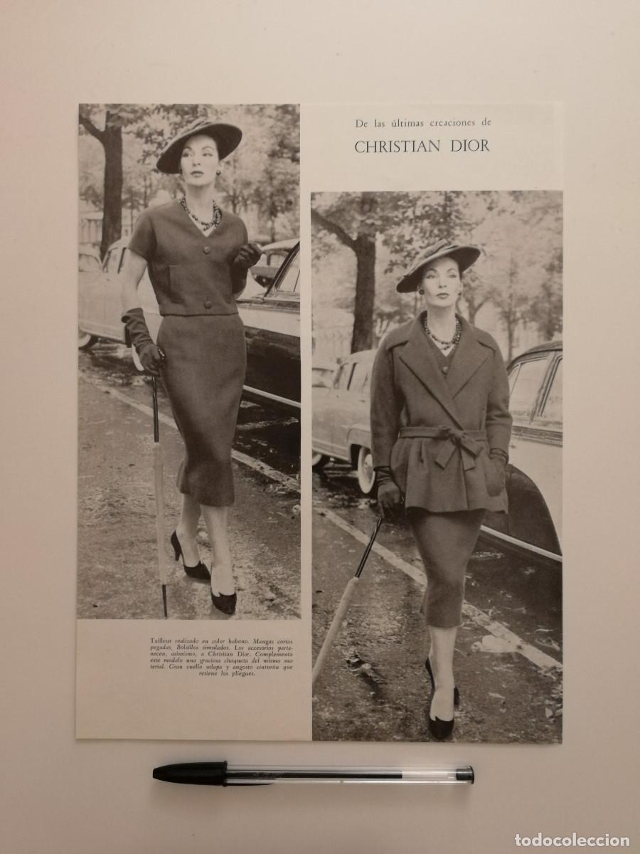 Coleccionismo: ANTIGUO ANUNCIO ACARTONADO -A4- CHRISTIAN DIOR MODA A&Ntilde;OS 50 - PUBLICIDAD LAMINA