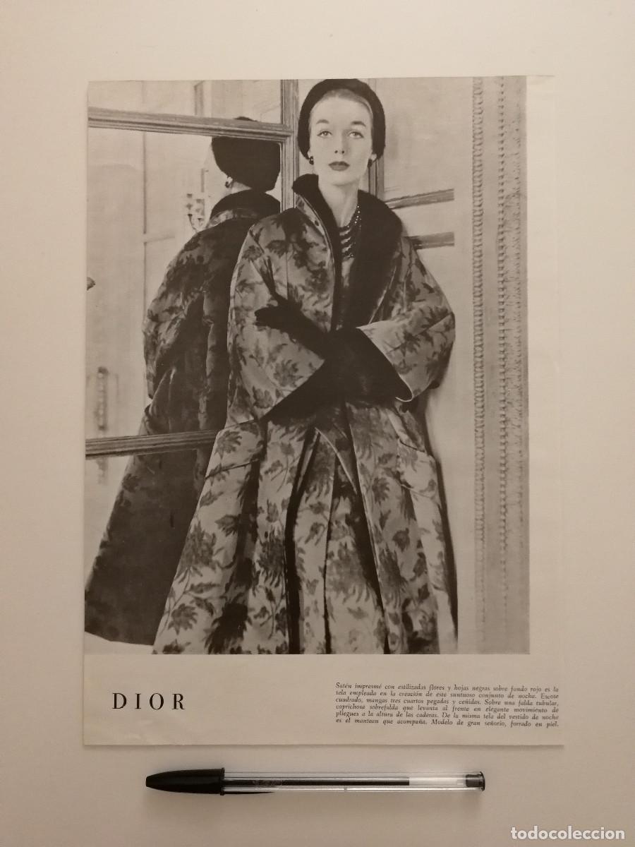 Coleccionismo: ANTIGUO ANUNCIO ACARTONADO -A4- CHRISTIAN DIOR MODA A&Ntilde;OS 50 - PUBLICIDAD LAMINA