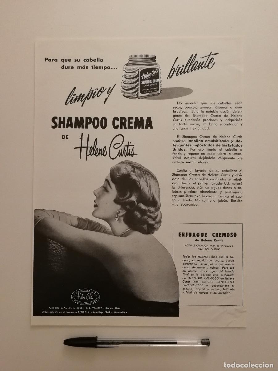 Coleccionismo: ANTIGUO ANUNCIO ACARTONADO -A4- HELENE CURTIS SHAMPOO CHAMPU CREMA A&Ntilde;OS 50 - PUBLICIDAD LAMINA