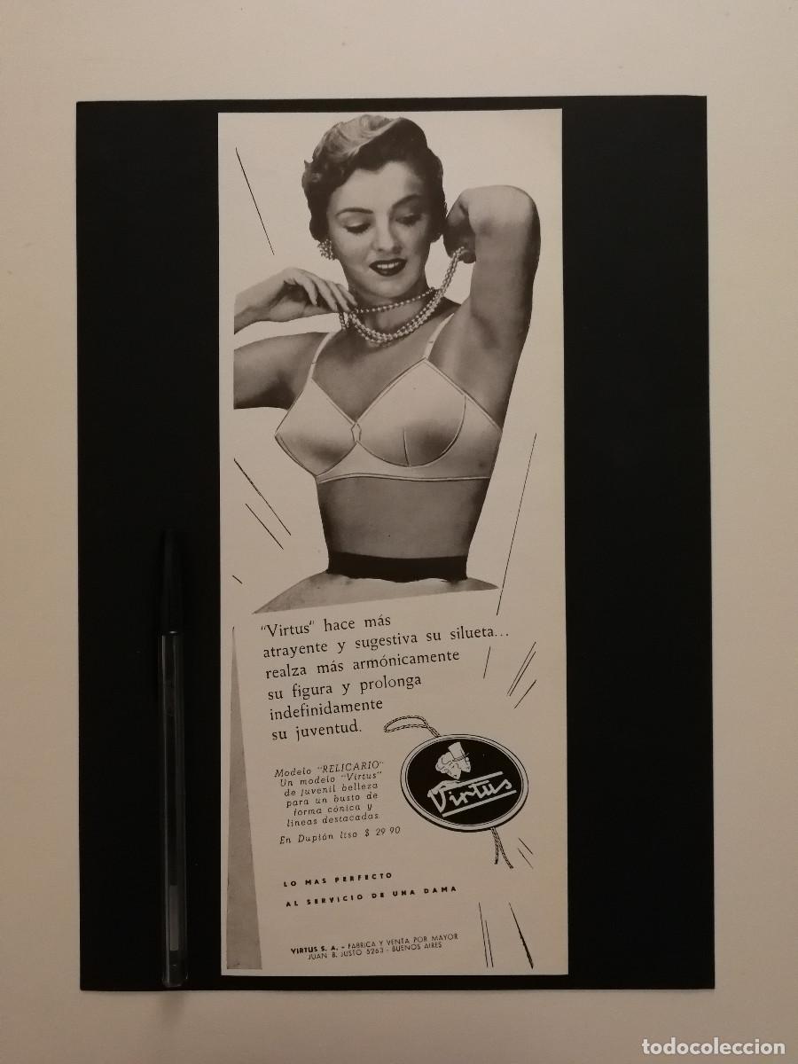 Coleccionismo: ANTIGUO ANUNCIO ACARTONADO - VIRTUS BUSTO PECHO AUMENTO A&Ntilde;OS 50- PUBLICIDAD LAMINA