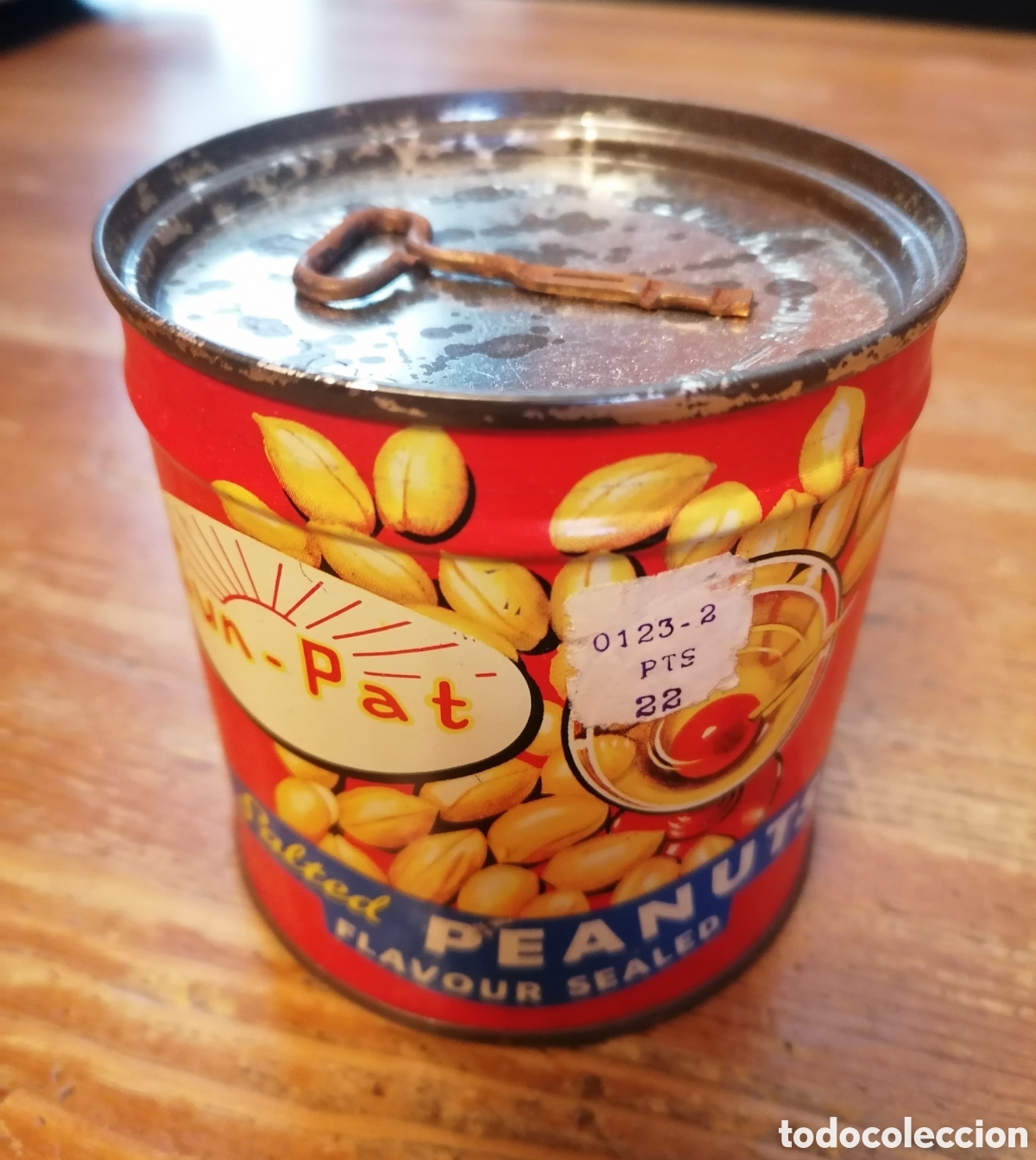 Coleccionismo: Antiguo bote de Salted PEANUTS - SUN - PAT - Made in England