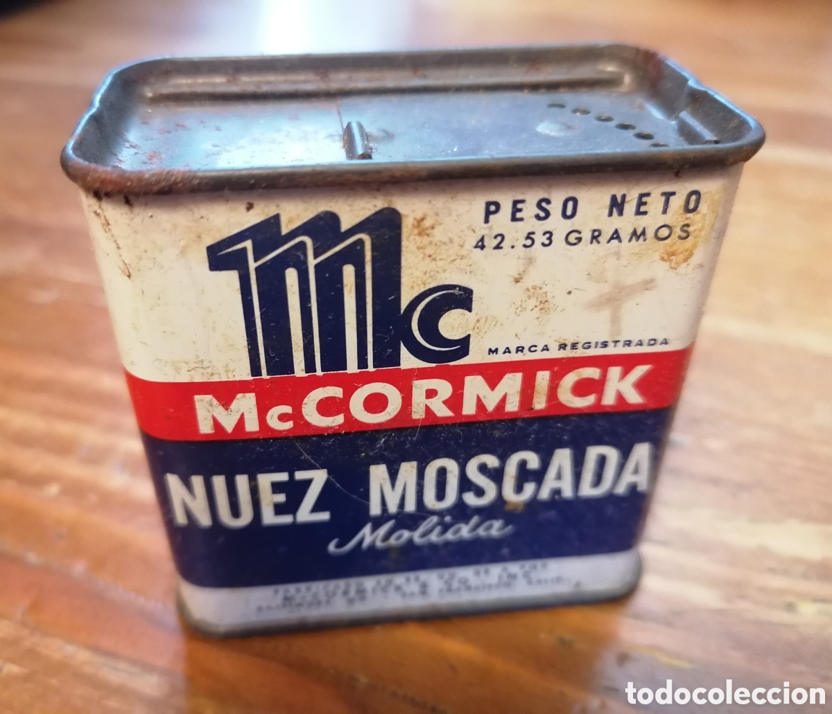 Colecionismo: Antiguo bote de nuez moscada molida McCORMICK - Made in USA