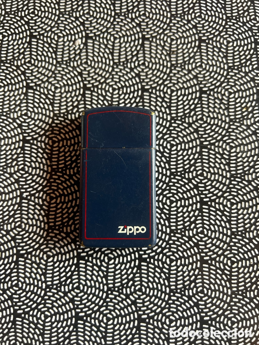 Coleccionismo: Mechero ZIPPO SLIME azul rojo