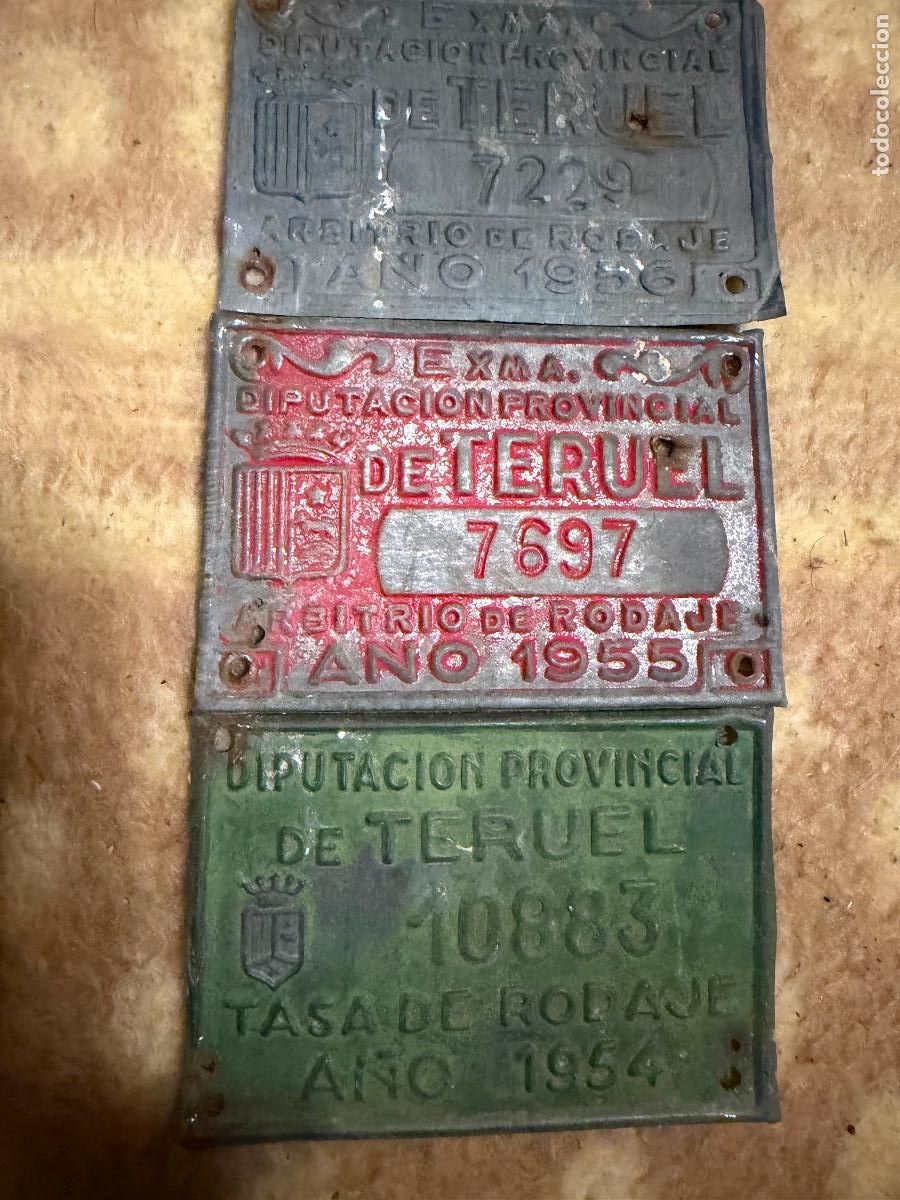 Coleccionismo: Chapas de rodaje Teruel 1954/55/56