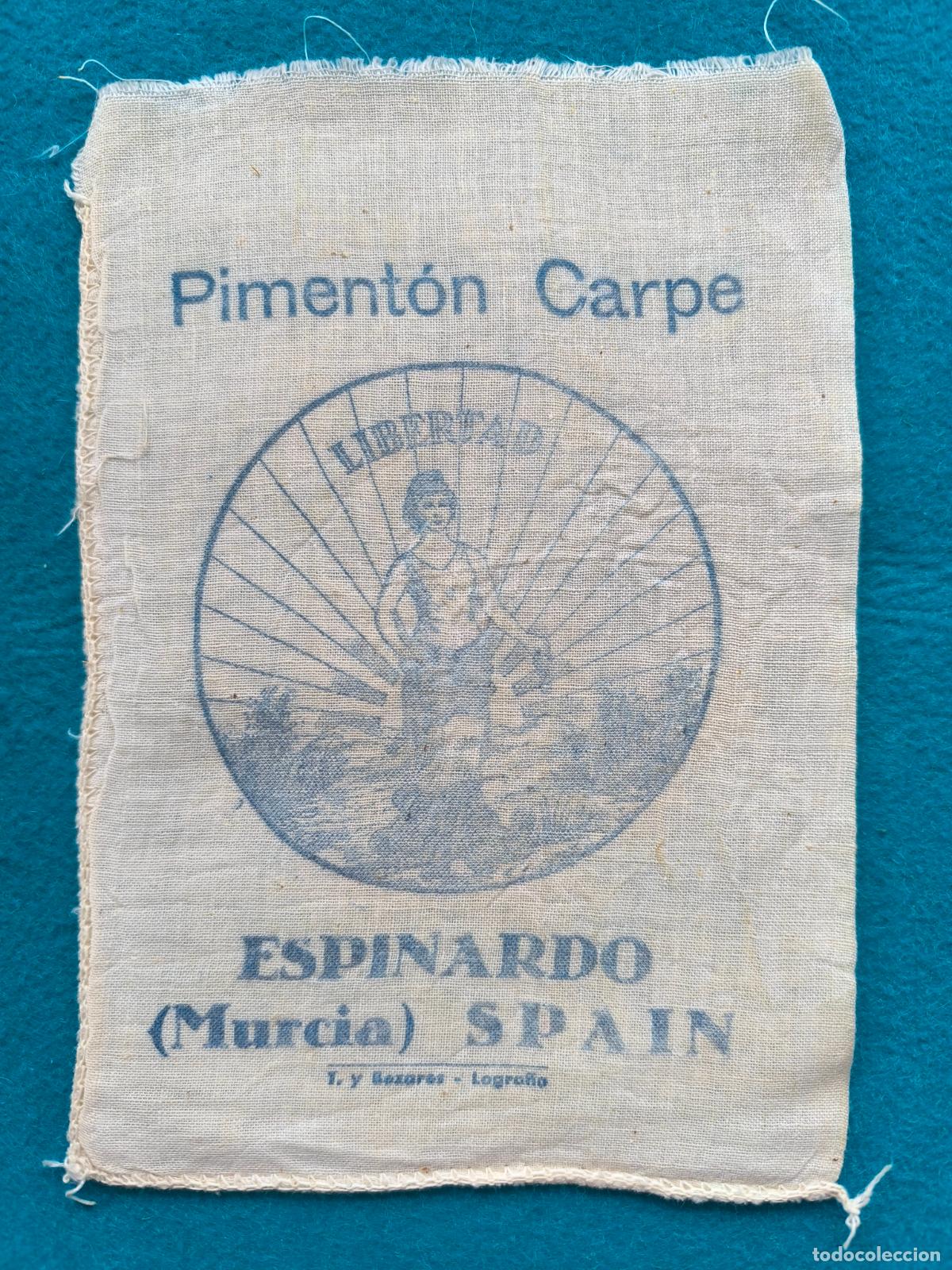 Coleccionismo: RW SACO SAQUITO PIMENTON CARPE TELA LIBERTAD REPUBLICA ESPINARDO MURCIA 500 GRAMOS RR