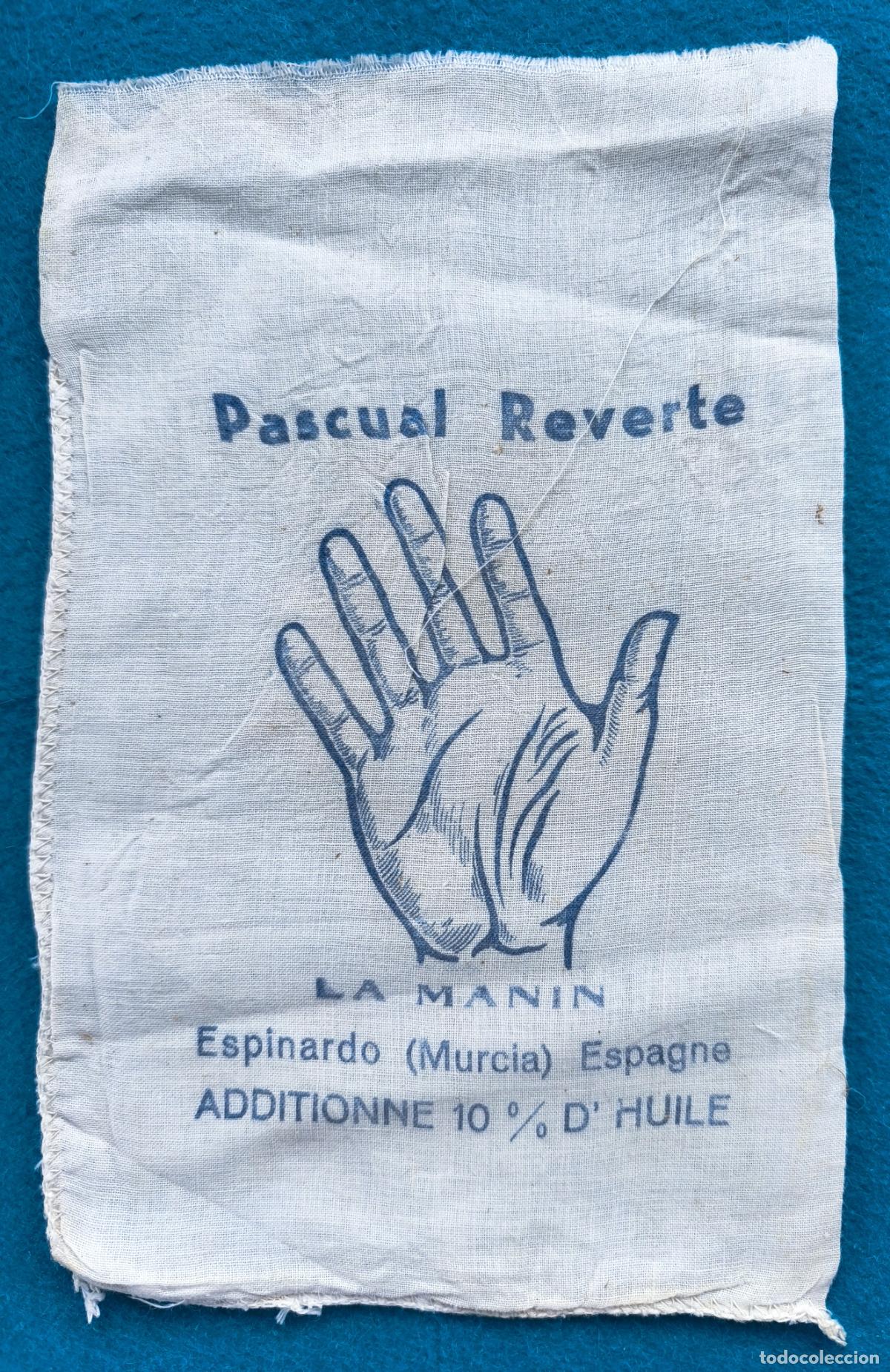 Coleccionismo: RW SACO SAQUITO ARROZ TELA PASCUAL REVERTE LA MANIN ESPINARDO MURCIA 1 KG