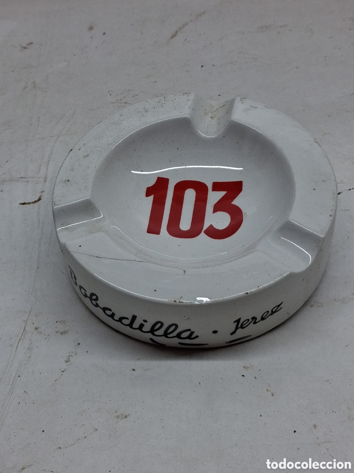 Coleccionismo: Brandy 103 cenicero porcelana