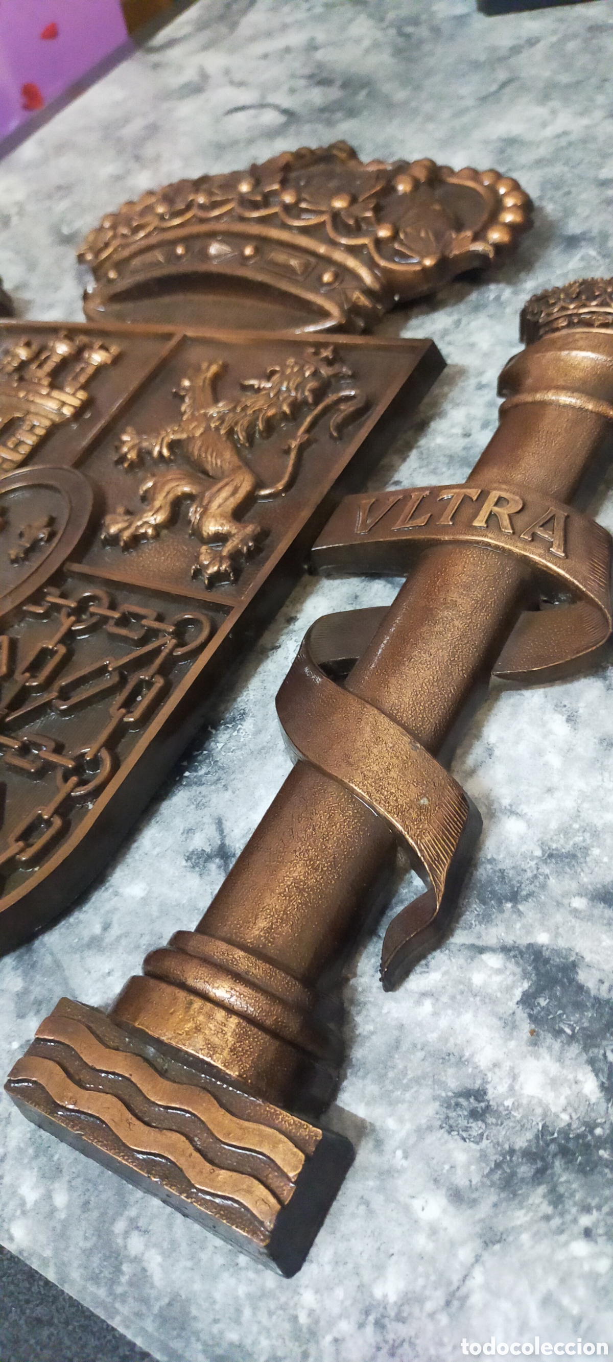 Coleccionismo: Escudo metal de Espa&ntilde;a - Foto 2