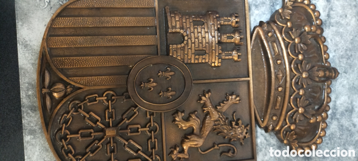 Coleccionismo: Escudo metal de Espa&ntilde;a - Foto 3