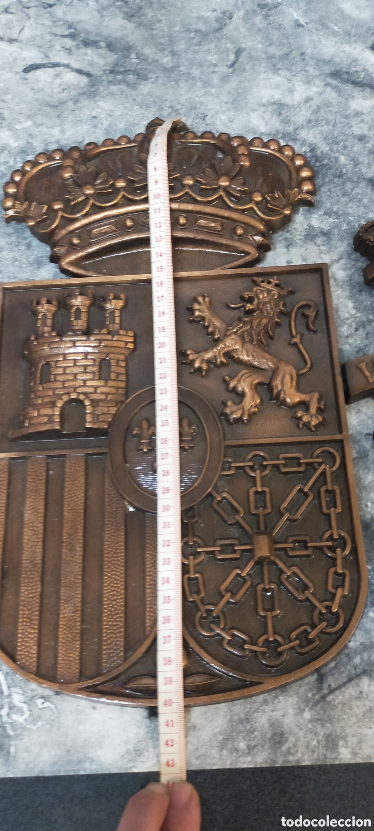Coleccionismo: Escudo metal de Espa&ntilde;a - Foto 5