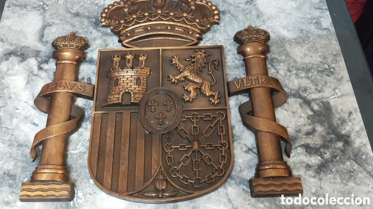 Coleccionismo: Escudo metal de Espa&ntilde;a