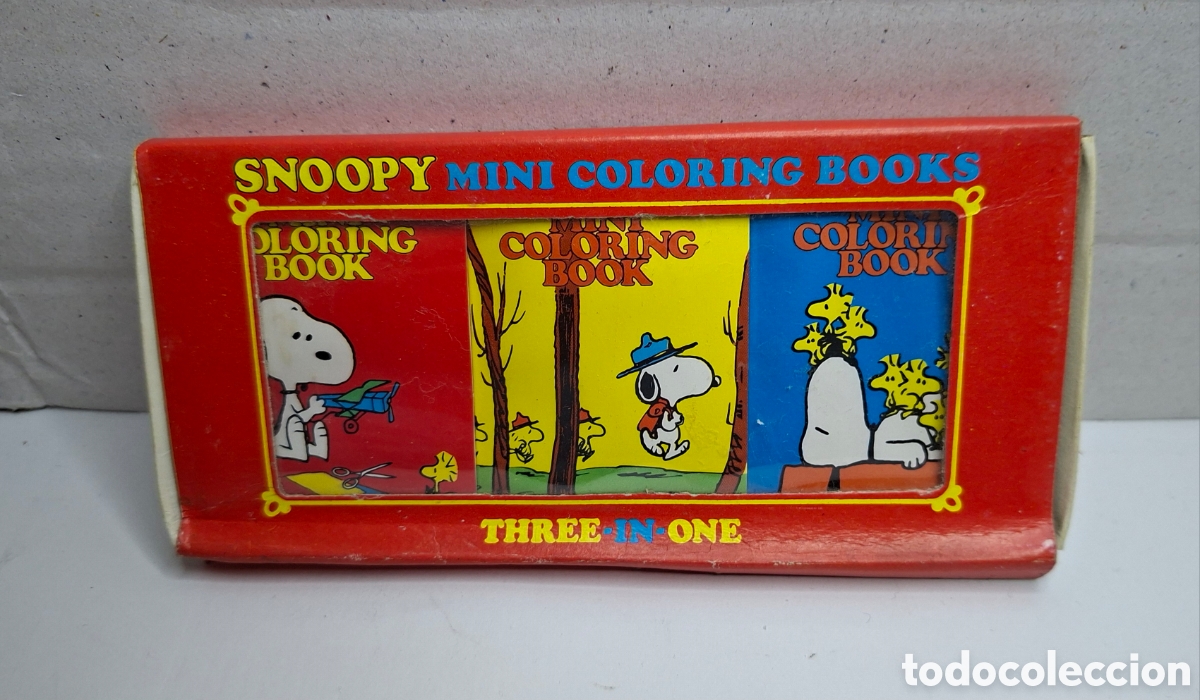 Coleccionismo: SNOOPY 3 MINI COLORING BOOKS. NUEVOS. PRECINTADOS. 45 IM&Aacute;GENES POR LIBRO. BUTTERFLY. LIBRO COLOREAR.