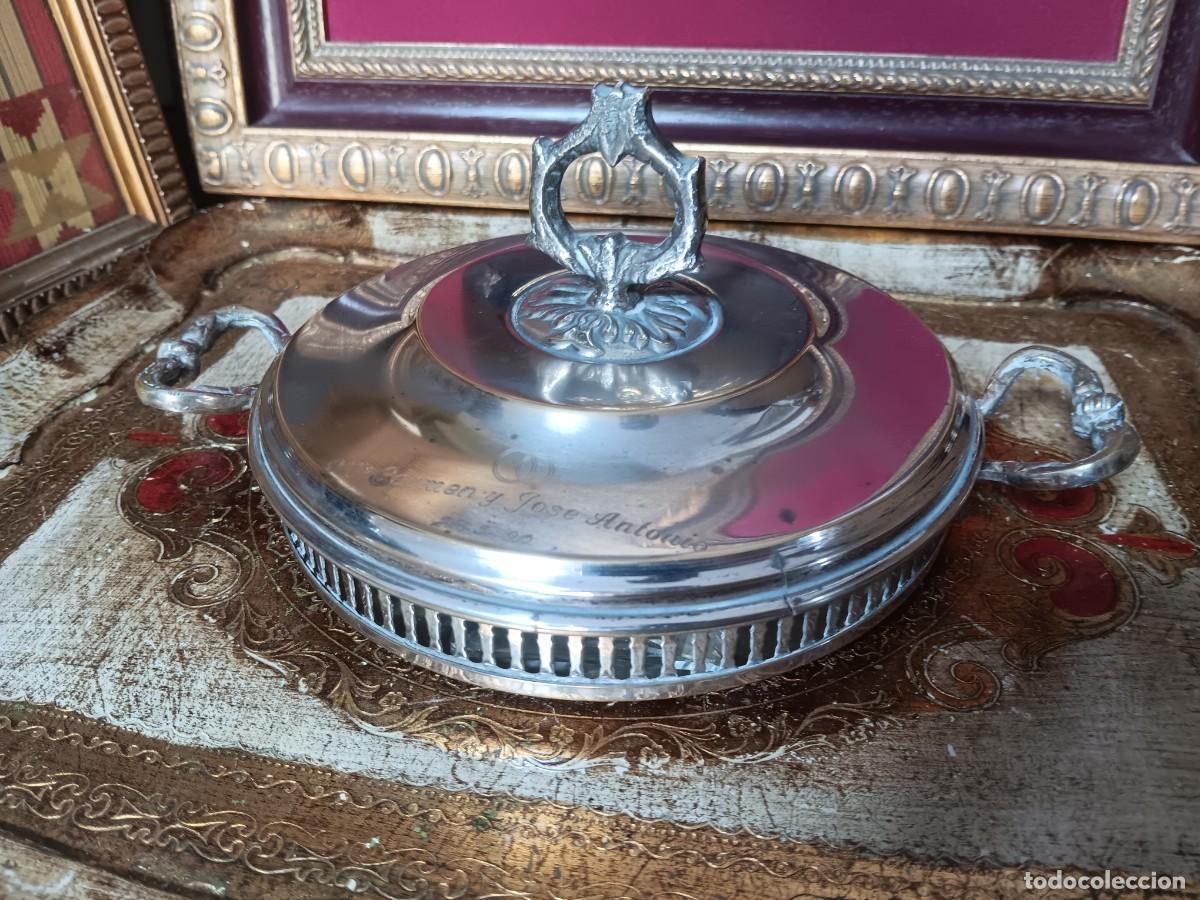 Sammeln: guisera o fuente de servicio plateada , recuerdo de boda