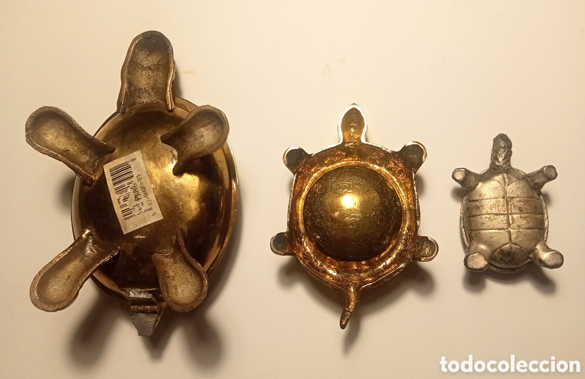Coleccionismo: 3 TORTUGAS ANTIGUAS - CAJAS - Foto 6
