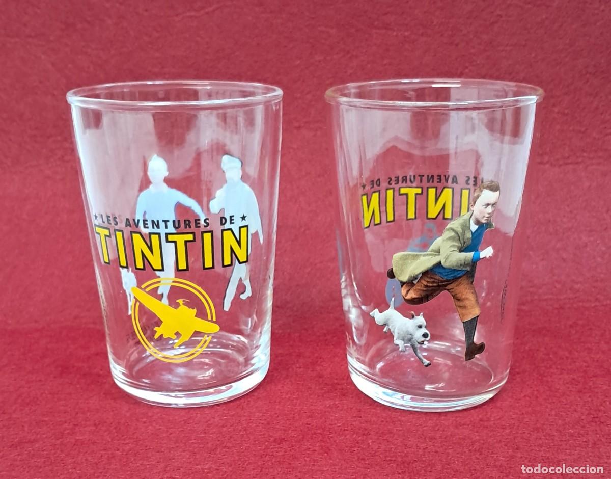 Collezionismo: 2 VASOS LAS AVENTURAS DE TINTIN BELGICA FRANCIA