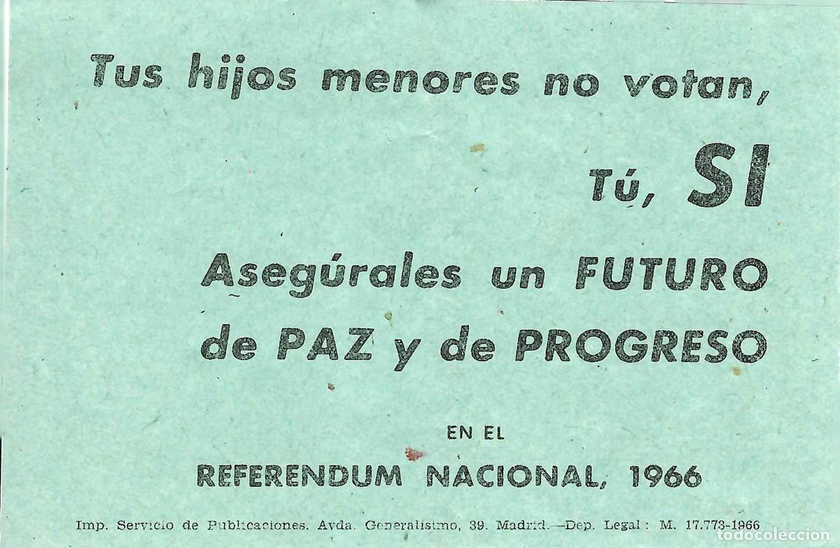 Coleccionismo: OCTAVILLAS REFERENDUM NACIONAL 1966