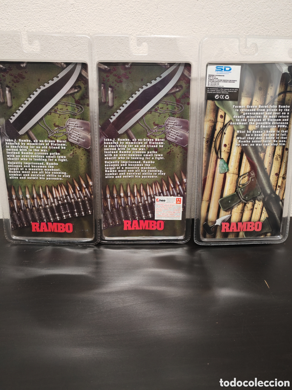 Coleccionismo: Colecci&oacute;n 3 figuras Neca RAMBO - Foto 2