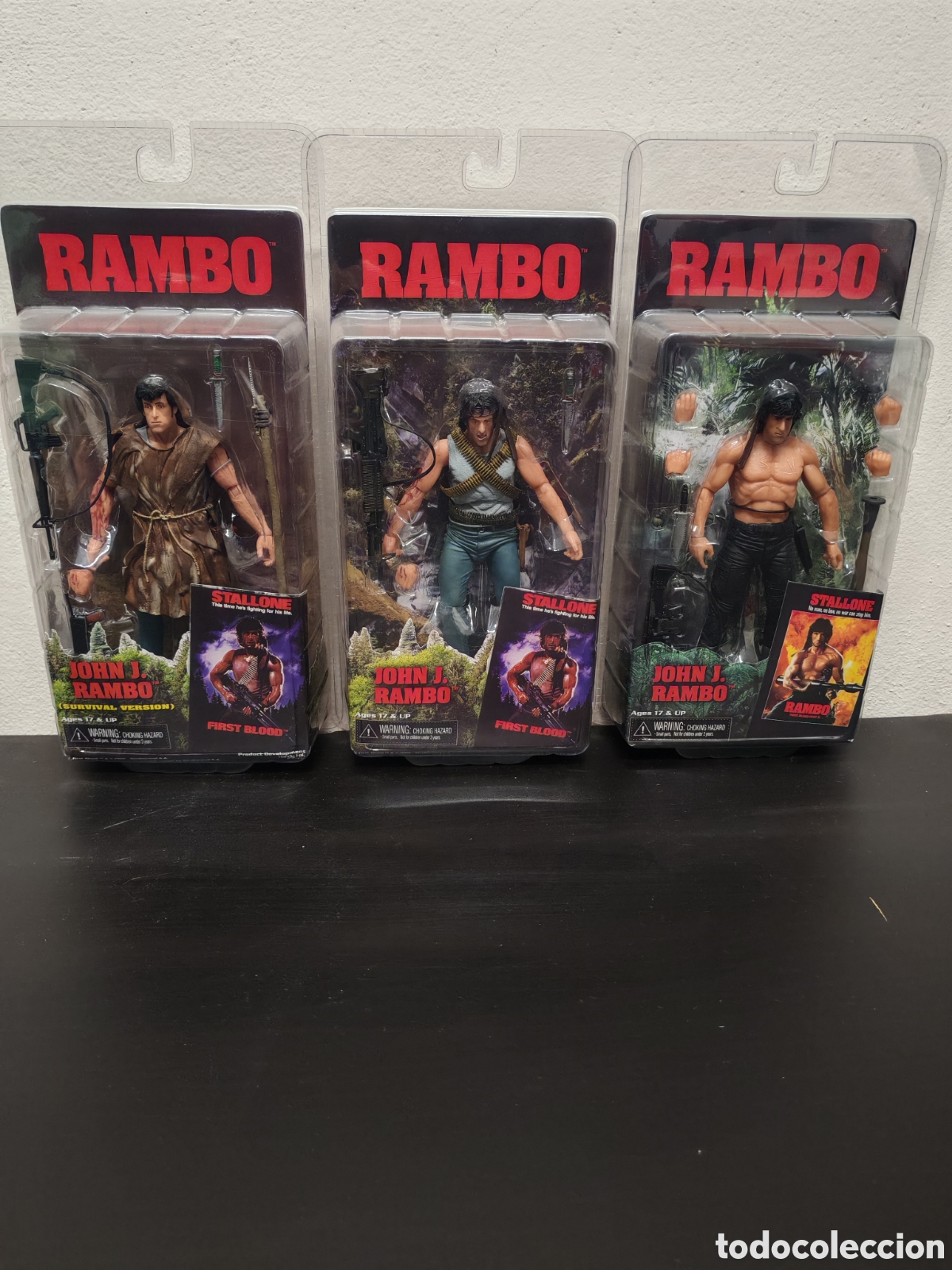 Coleccionismo: Colecci&oacute;n 3 figuras Neca RAMBO - Foto 1