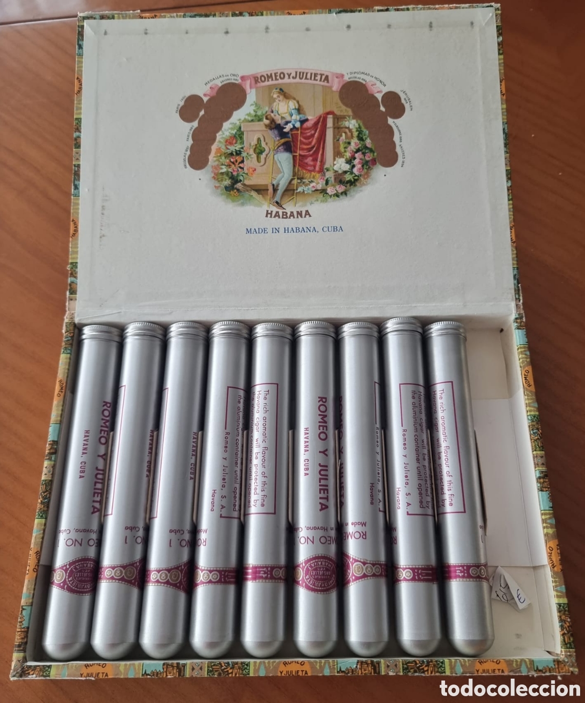Coleccionismo: Caja de puros Habana Cuba Romeo y Julieta n&uacute;mero 1 original ved fotos 9 puros