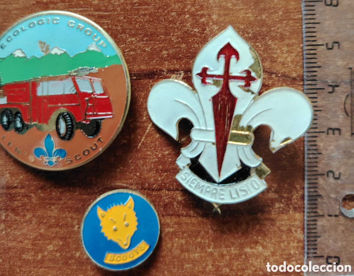 Coleccionismo: Tres insignias antiguas boys scouts