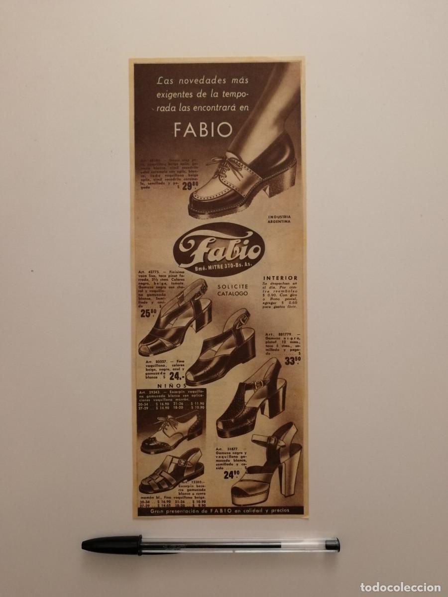 Coleccionismo: ANTIGUO ANUNCIO ENCARTONADO - FABIO ZAPATOS A&Ntilde;OS 50- PUBLICIDAD