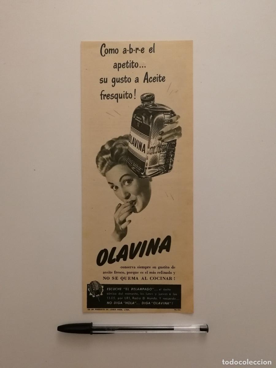 Coleccionismo: ANTIGUO ANUNCIO ENCARTONADO - OLAVINA ACEITE DE OLIVA A&Ntilde;OS 50- PUBLICIDAD