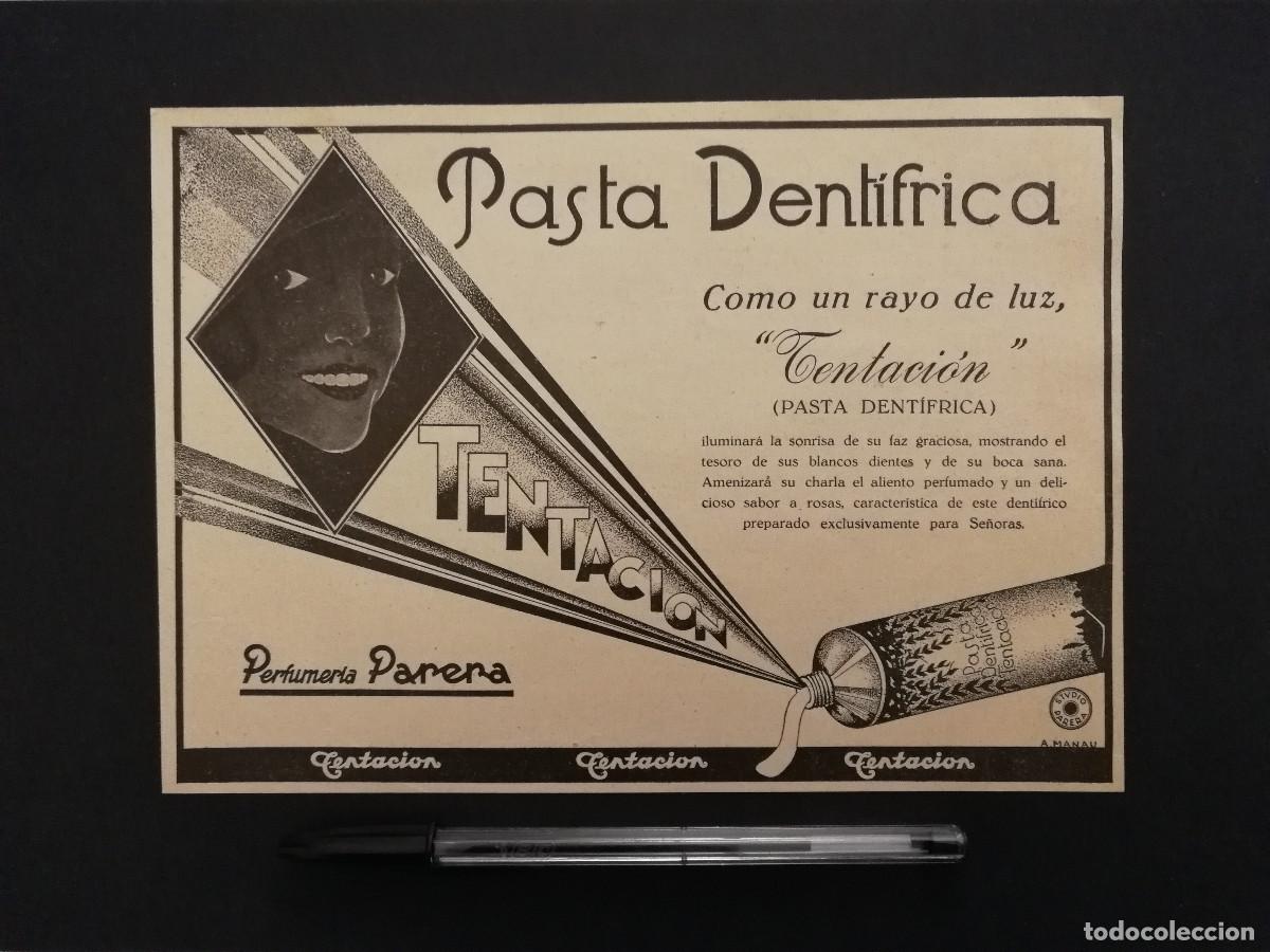 Coleccionismo: ANTIGUO ANUNCIO ENCARTONADO - TENTACION PASTA DENTIFRICA - PUBLICIDAD