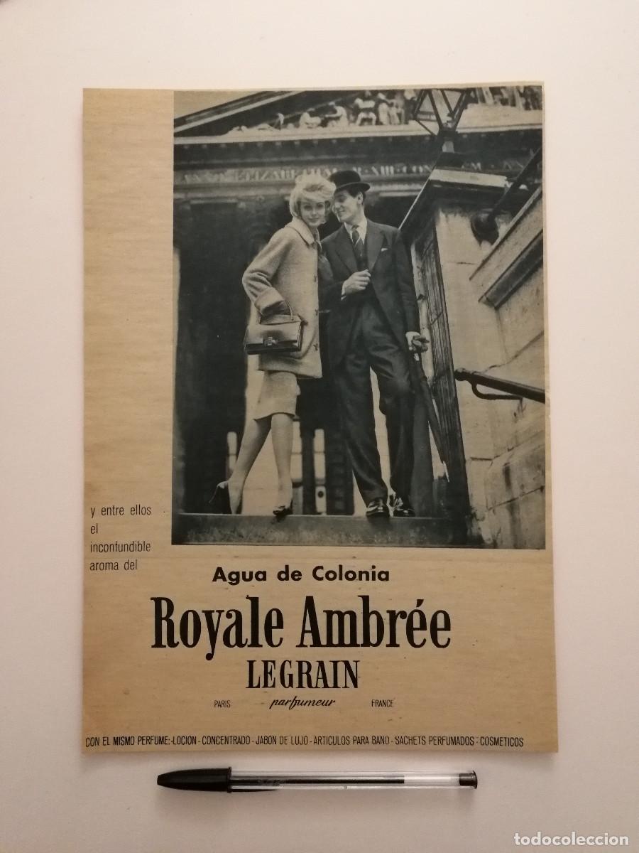 Coleccionismo: ANTIGUO ANUNCIO ENCARTONADO -A4- ROYALE AMBREE PERFUME AGUA DE COLONIA A&Ntilde;OS 50 - PUBLICIDAD