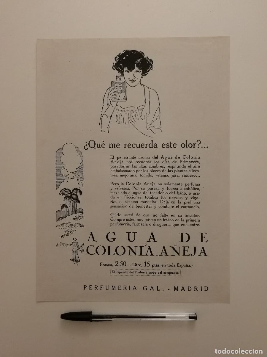 Coleccionismo: ANTIGUO ANUNCIO ENCARTONADO -A4- AGUA DE COLONIA A&Ntilde;EJA PERFUME GAL MADRID - PUBLICIDAD
