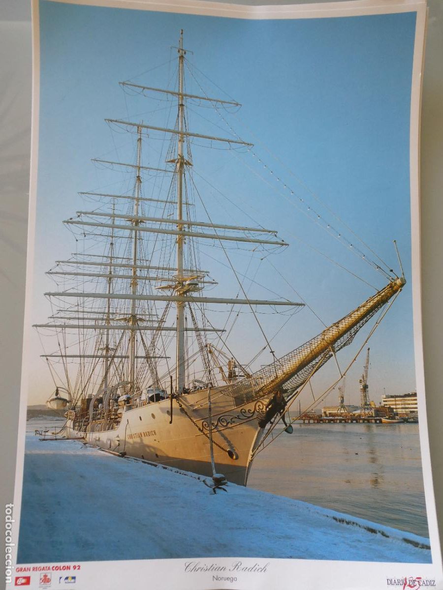 Coleccionismo: L&Aacute;MINA DE BARCOS BUQUE ESCUELA MILITAR. CHRISTIAN RADICH NORUEGA. REGATA COLON 92 1992 V CENTENARIO