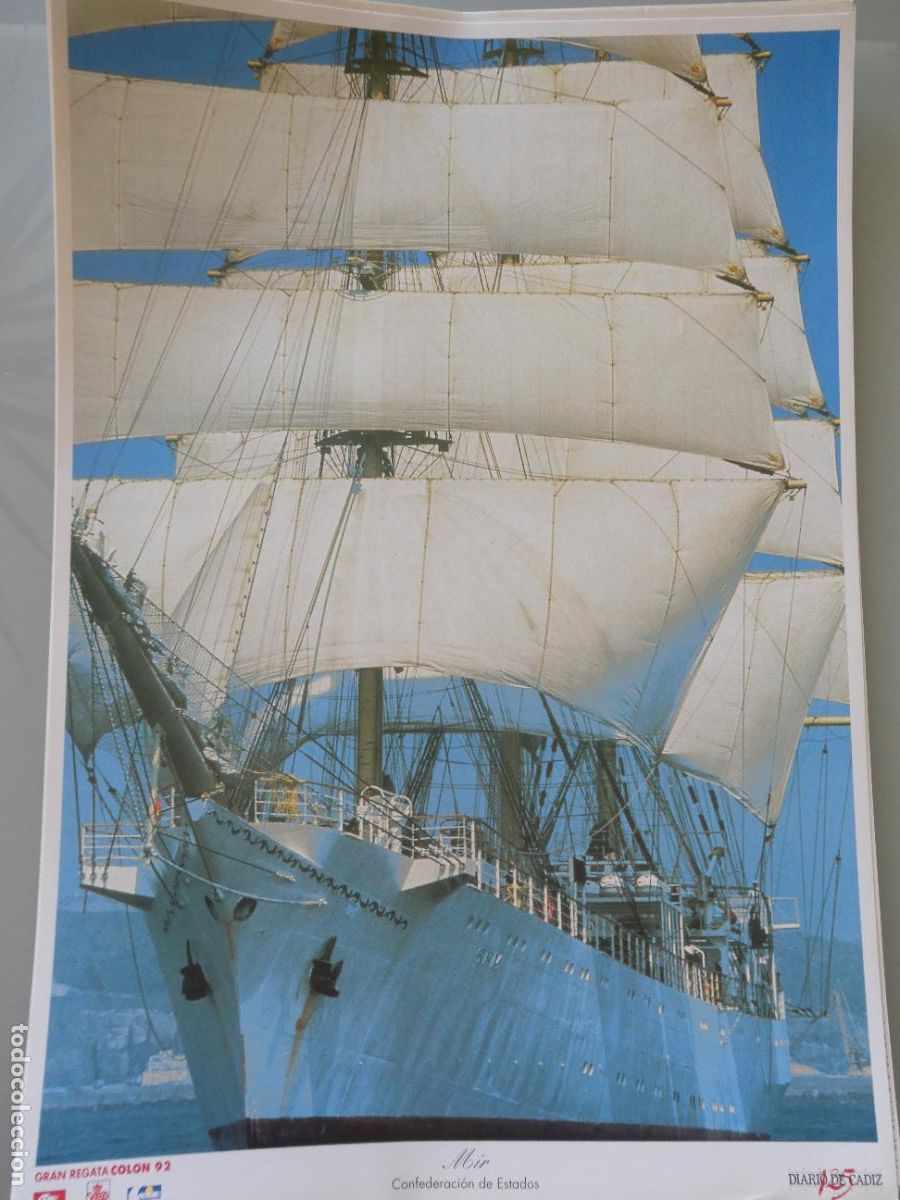 Coleccionismo: L&Aacute;MINA DE BARCOS BUQUE ESCUELA MILITAR. MIR RUSIA. REGATA COLON 92 1992 V CENTENARIO