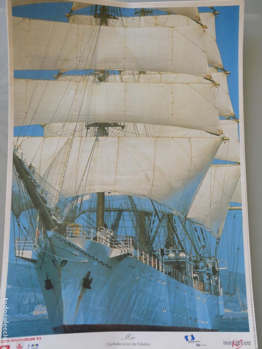 Coleccionismo: L&Aacute;MINA DE BARCOS BUQUE ESCUELA MILITAR.MIR CONFEDERACI&Oacute;N ESTADOS. REGATA COLON 92 1992 V CENTENARIO