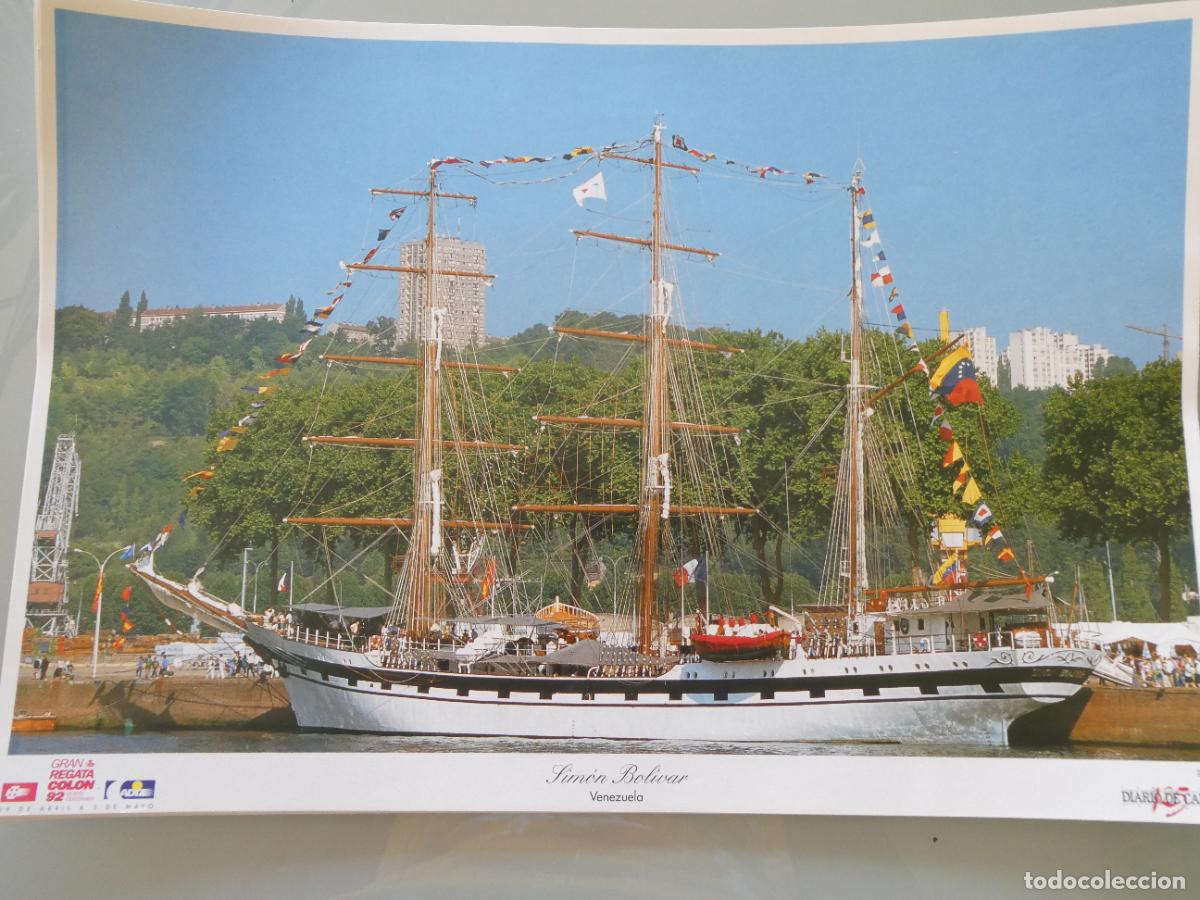 Coleccionismo: L&Aacute;MINA DE BARCOS BUQUE ESCUELA MILITAR. SIM&Oacute;N BOL&Iacute;VAR VENEZUELA. REGATA COLON 92 1992 V CENTENARIO