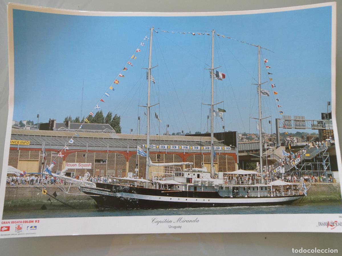 Coleccionismo: L&Aacute;MINA DE BARCOS BUQUE ESCUELA MILITAR. CAPIT&Aacute;N MIRANDA URUGUAY. REGATA COLON 92 1992 V CENTENARIO