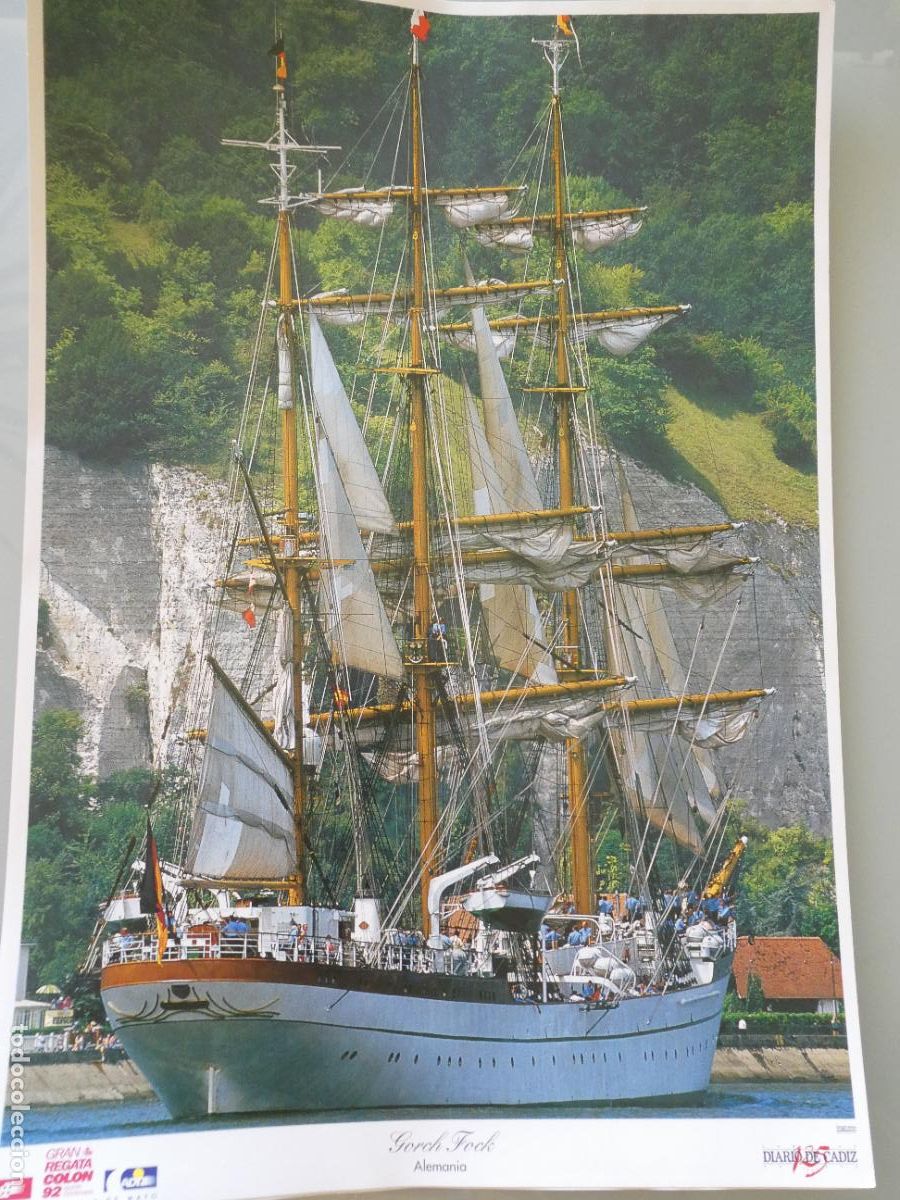 Coleccionismo: L&Aacute;MINA DE BARCOS BUQUE ESCUELA MILITAR. GORCH FORK ALEMANIA. REGATA COLON 92 1992 V CENTENARIO