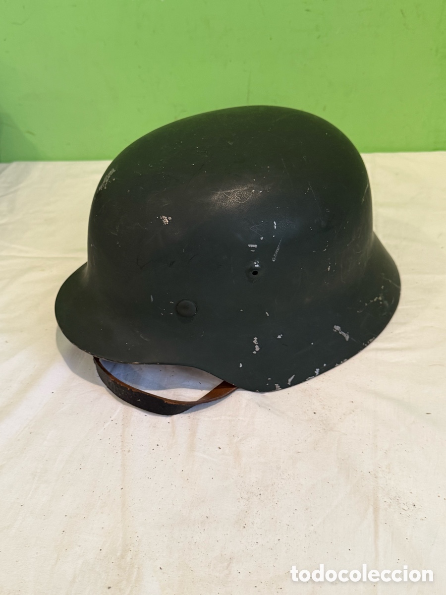 Coleccionismo: Casco met&aacute;lico militar estilo suizo M18 restaurado
