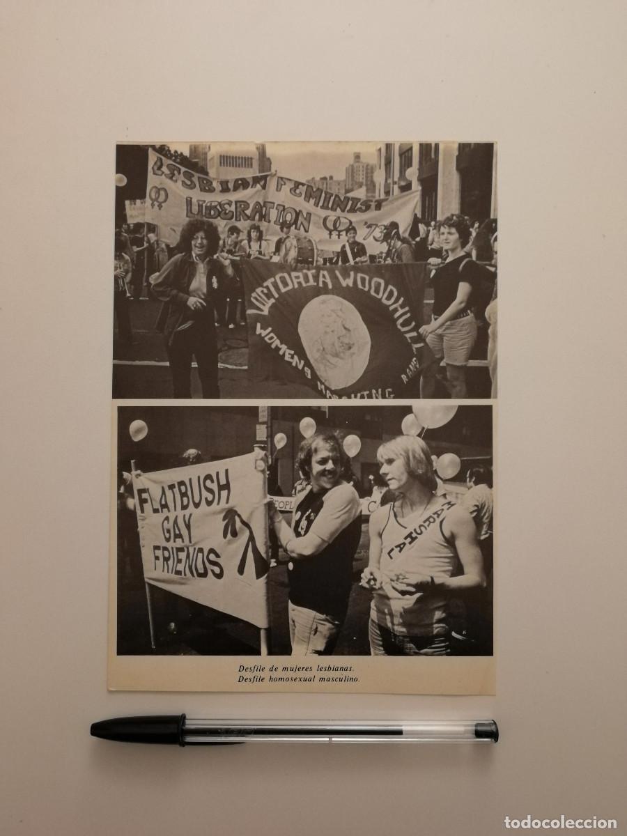 Coleccionismo: ANTIGUA FICHA ORIGINAL - DESFILE LESBIANAS HOMOSEXUALES A&Ntilde;OS 70 USA FEMINISMO - POLITICA
